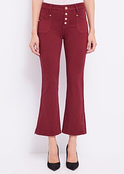 Rhubarb Cottonblend flared trousers Gaudì Jeans