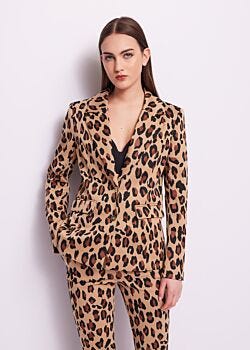 Animalier Tan-black Blazer animalier jacquard Gaudì Jeans