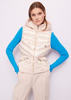 Macadamia Padded gilet in shiny nylon Gaudì Jeans