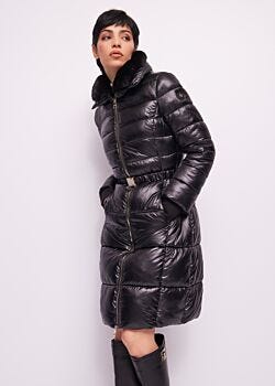 Black Black nylon down jacket Gaudì Jeans