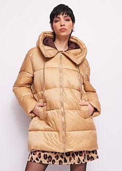 Tan Nylon down jacket Gaudì Jeans