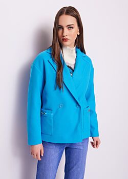 Cappotto corto blu Gaudì Jeans