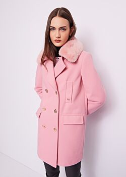 Sea Pink Pink doublebreasted coat Gaudì Jeans