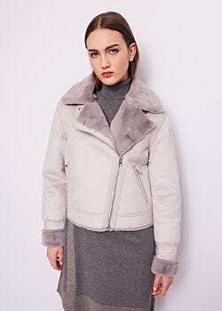 Queit Gray Giacca in similpelle scomosciata Gaudì Jeans