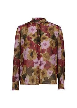 Rhubarb Flower Print Georgette floral shirt Gaudì Jeans