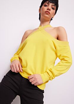 Empire Yellow Yellow knitted jumper Gaudì Jeans