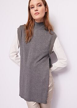 Pewter Mel. Maglia in filato grigio Gaudì Jeans