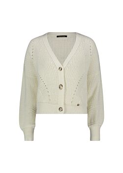Cardigan bianco in lana e alpaca Gaudì Jeans
