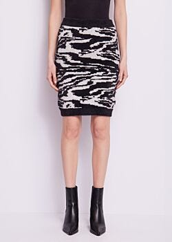 Zebra Black-white Gonna jacquard animalier Gaudì Jeans