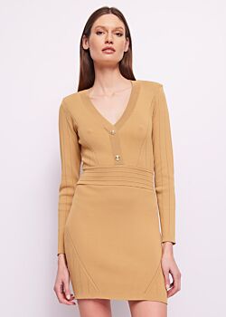 Mini-robe marron en maille Gaudì Fashion