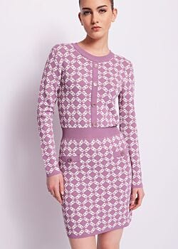 Very Grape-egret Vestito in maglia jacquard Gaudì Fashion