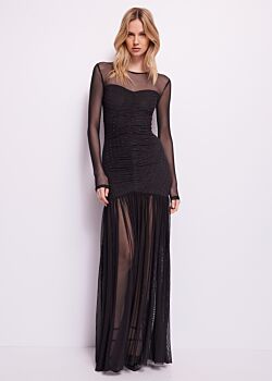 Black Vestito in tulle con strass Gaudì Fashion