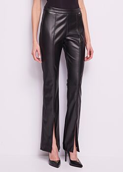 Black Black leatherette trousers Gaudì Fashion