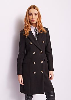 Manteau noir en laine mélangée Gaudì Fashion