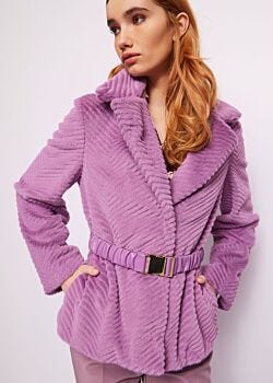 Very Grape Blazer violet en fourrure synthétique Gaudì Fashion