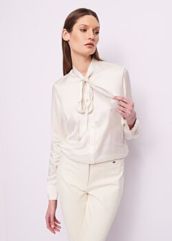 Bianco Camicia bianca in raso Gaudì Fashion