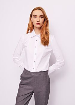 White Camicia bianca in cotone Gaudì Fashion