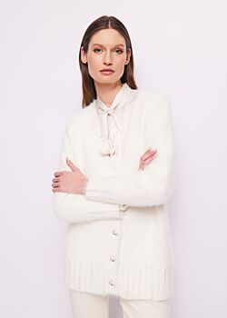 Bianco Cardigan bianco in maglia Gaudì Fashion