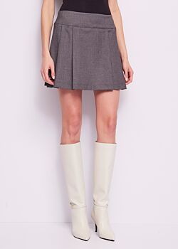 Steel Gray Melange Grey knit miniskirt Gaudì Fashion