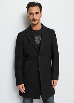 Black Black coat with buttons Gaudì Homem