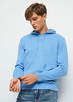 Silver Lake Blue Felpa in cotone e cashmere Gaudì Uomo