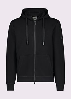 Black Sweat-shirt noir avec capuche et fermeture éclair Gaudì Homme