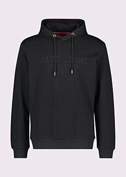 Black Sudadera negra de algodón con logotipo Gaudì Uomo