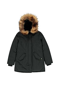 Black Cropped down jacket with hood Gaudì