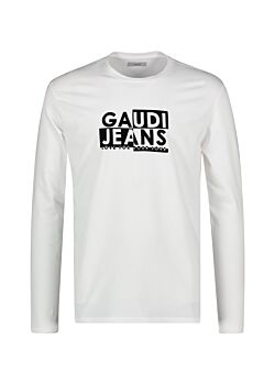 White Long sleeved t-shirt with logo Gaudì