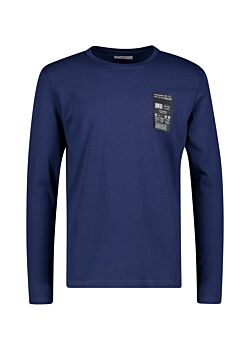 Deep Cobalt Long-sleeved cotton t-shirt Gaudì