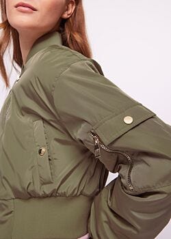Elmwood Green nylon bomber jacket Gaudì Jeans