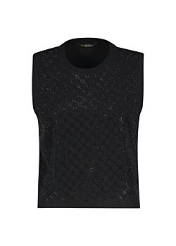 Gilet in maglia con logo e strass Gaudì Jeans