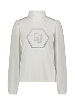 White jersey tshirt with logo Gaudì Jeans