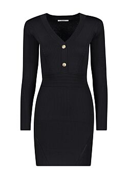 Mini-robe noire en maille Gaudì Fashion