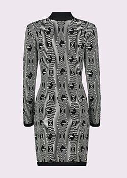 Mini abito nero in maglia jacquard Gaudì Fashion