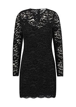 Mini-robe en dentelle noire Gaudì Fashion