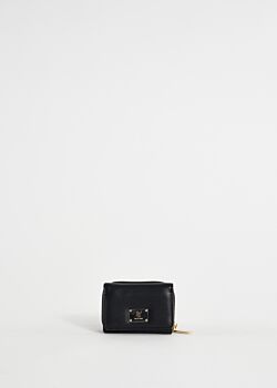 Mini portafoglio nero con patta Gaudì Fashion