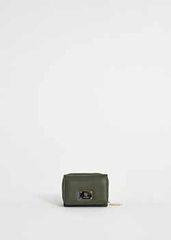 Mini portafoglio verde con patta Gaudì Fashion