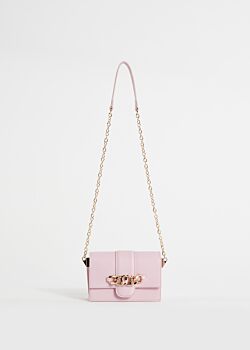 Pink, fauxleather crossbody bag Gaudì Fashion
