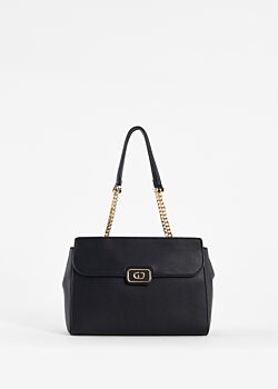 Black fauxleather shopper bag Gaudì Fashion