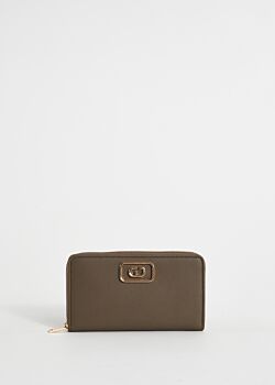 Portefeuille entièrement zippé marron Gaudì Fashion