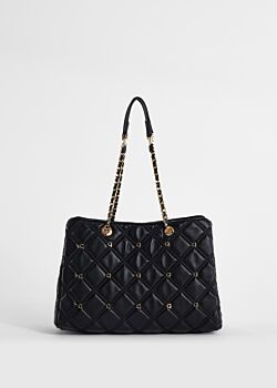 Bolso shopper negro acolchado Gaudì Fashion
