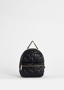 Black Mochila negra acolchada con logotipo Gaudì Fashion