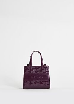 Purple, mini shopper bag with logo Gaudì Fashion