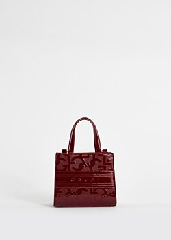 Red, mini shopper bag with logo Gaudì Fashion
