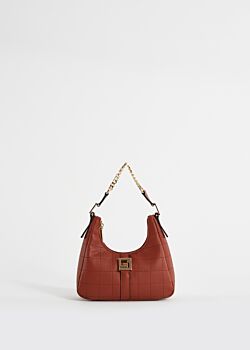 Mini borsa hobo marrone trapuntata Gaudì Fashion