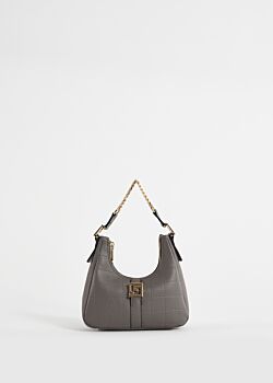 Mini borsa hobo grigia trapuntata Gaudì Fashion