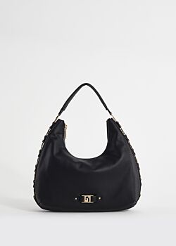 Black fauxleather shoulder bag Gaudì Fashion