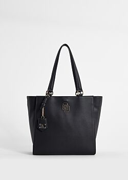 Shopping bag nera con tracolla Gaudì Fashion