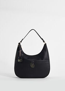 Bolso hobo negro de piel sintética Gaudì Fashion